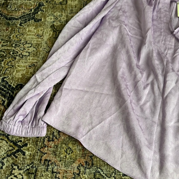 Purple office blouse - Picture 6 of 8